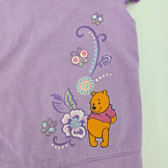 Vintage Y2K Disney Winnie the Pooh Embroidered Flutter Sleeve Top 4T - Picture 3 of 7
